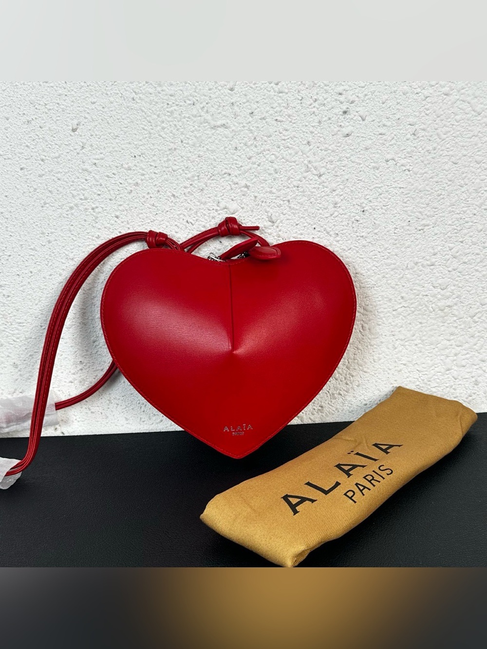 Alaïa Red Heart Mini Crossbody Bag
